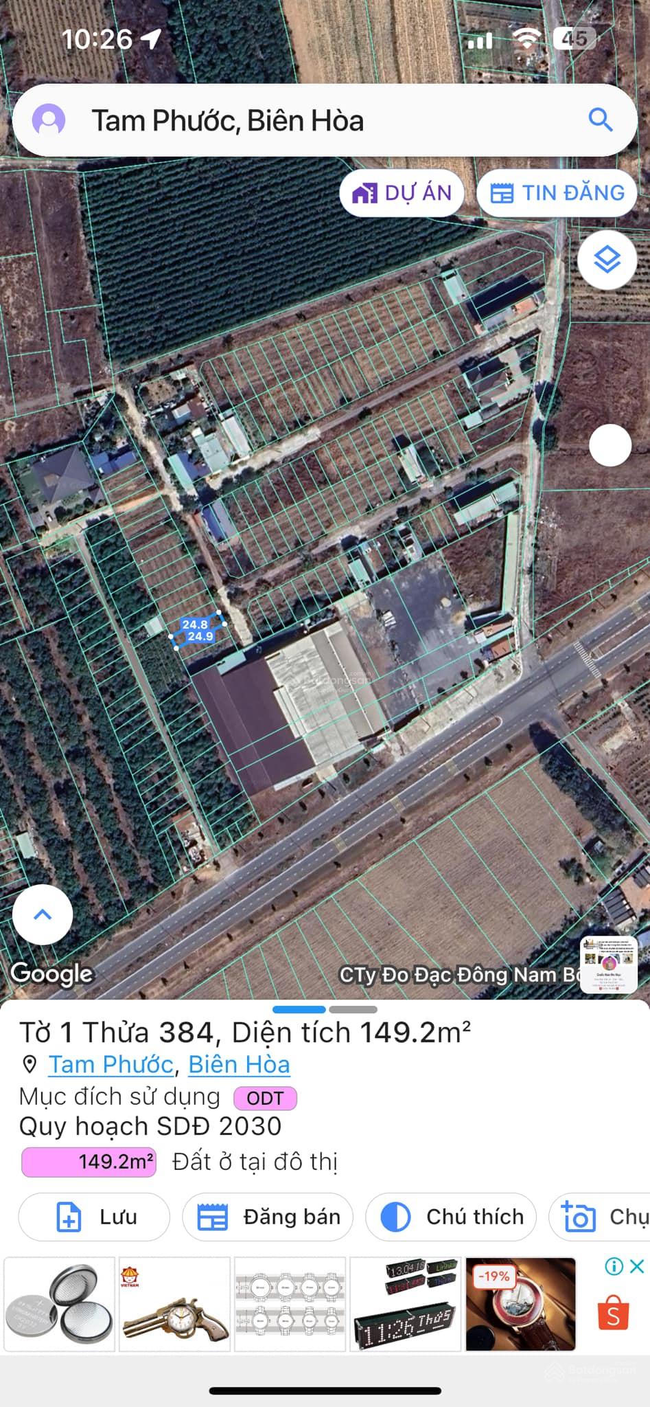 Cần bán đất Tam Phước - Biên Hoà vị trí tiềm năng khu vòng xoay 60m giáp KCN