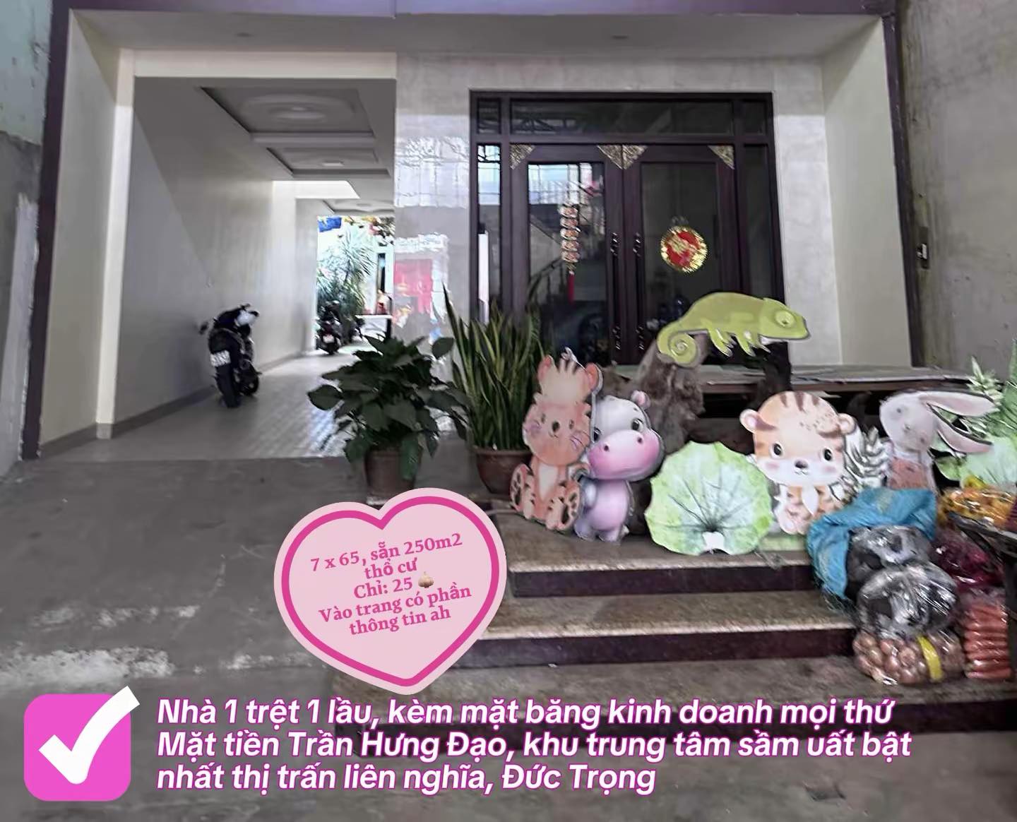 Mặt tiền trần hưng đạo, trung tâm sầm uất, thị trấn liên nghĩa