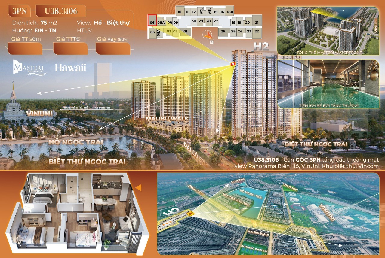 Chung cư cao cấp Masterise homes OCP 1 Quận Gia Lâm