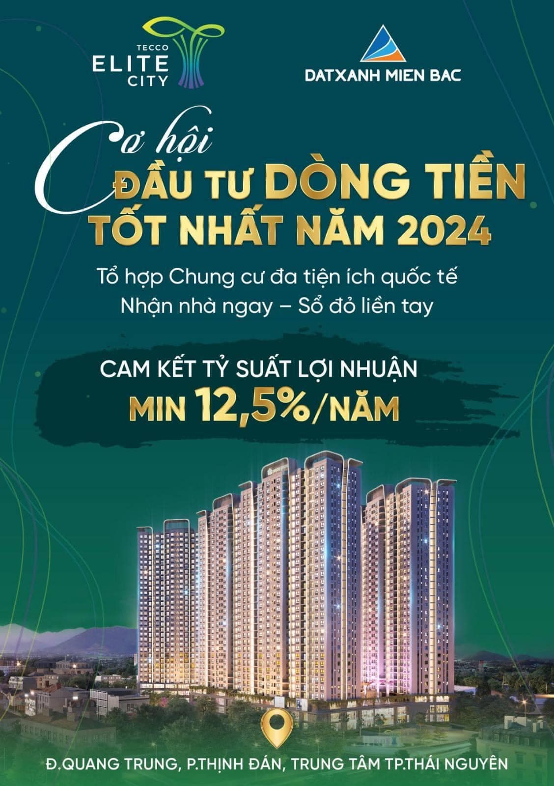 Chiết khấu cao, Sinh lời tốt, sở hữu căn hộ chỉ từ 800tr tại Tecco Elite