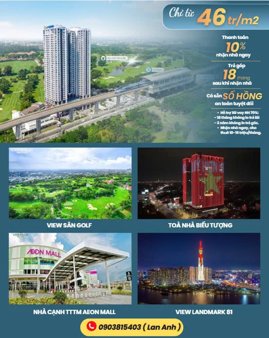 Bán căn hộ chung cư The Emerald Golf View, TPHCM - Sổ đỏ chính chủ