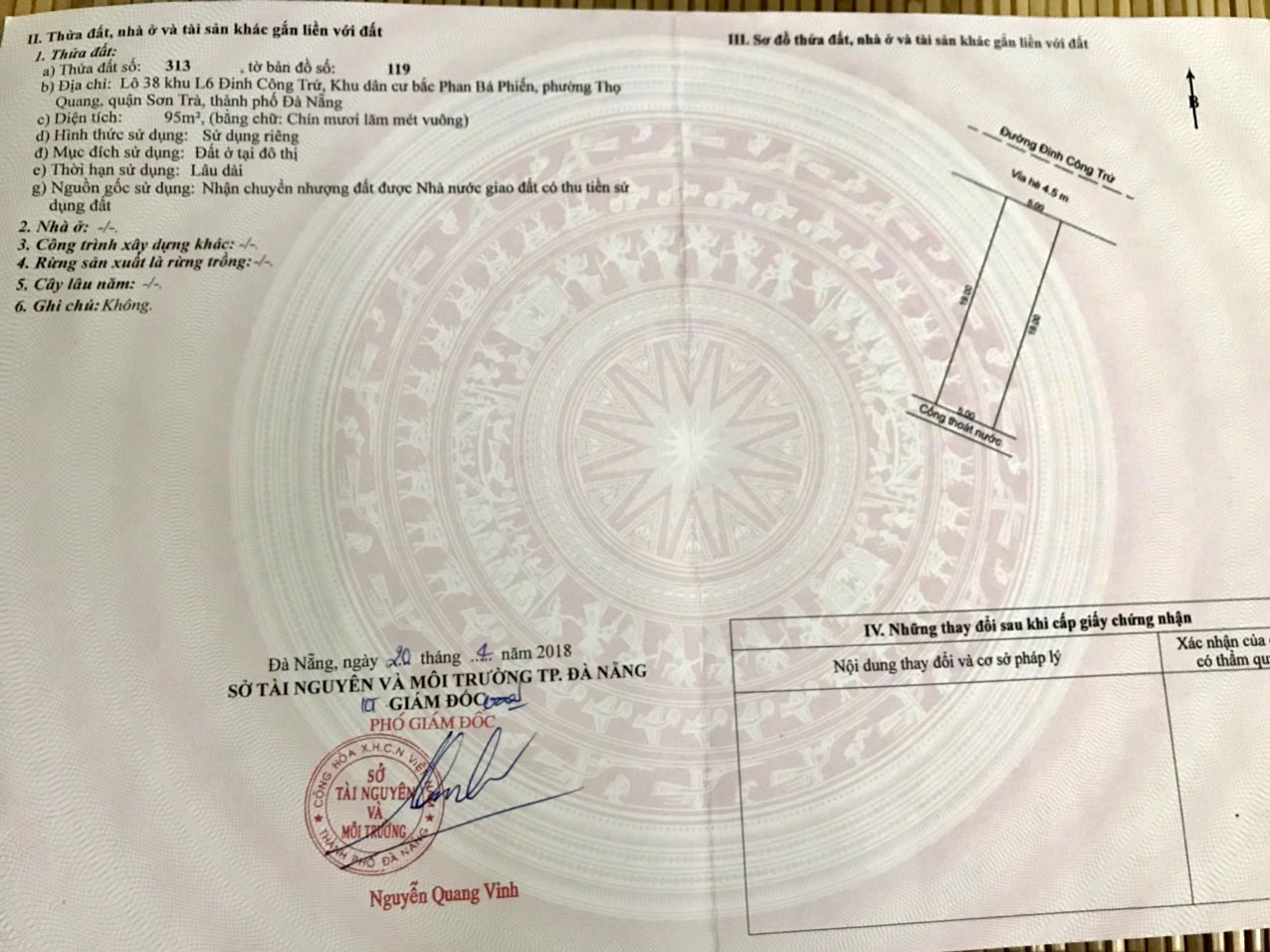 Cần bán đất đường Đinh Công Trứ, Sơn Trà, Đà Nẵng