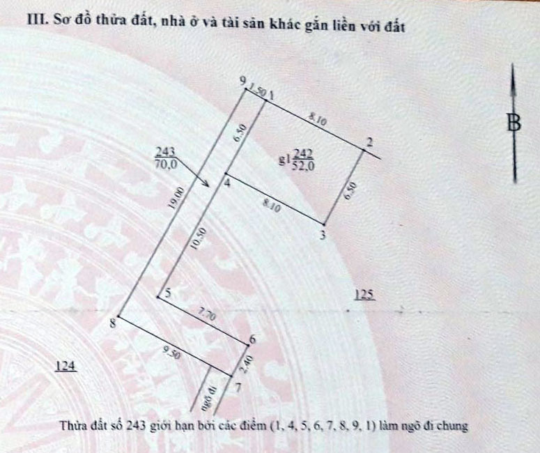 Chính chủ cần bán lô đất khuôn nhỏ xinh diện tích 52m² tại phố Trung Kiên