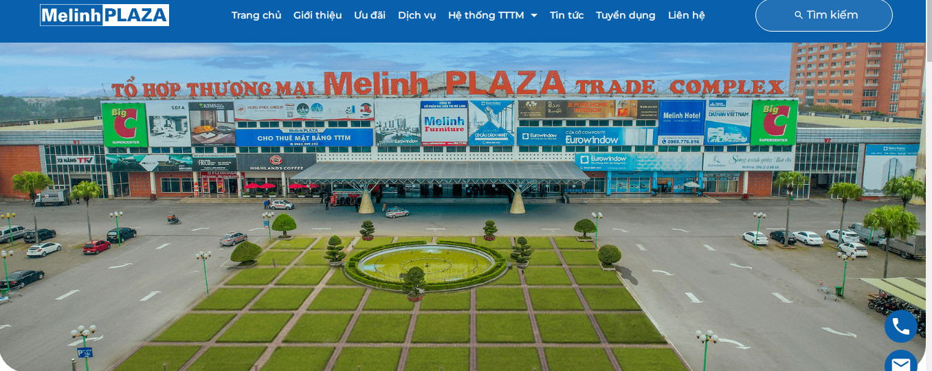 Cho thuê mặt bằng để kinh doanh tại trung tâm thương mại mê linh plaza Hà Nội