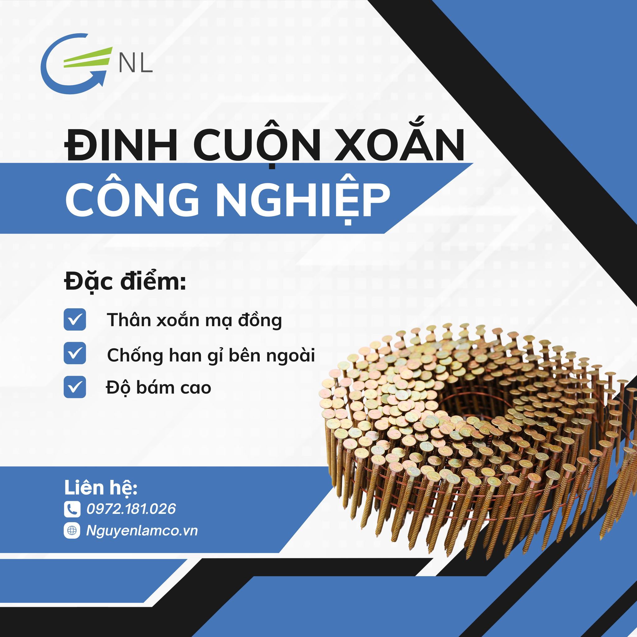 ĐINH CUỒN XOẮN CÔNG NGHIỆP CHẤT LƯỢNG CAO GIÁ TỐT