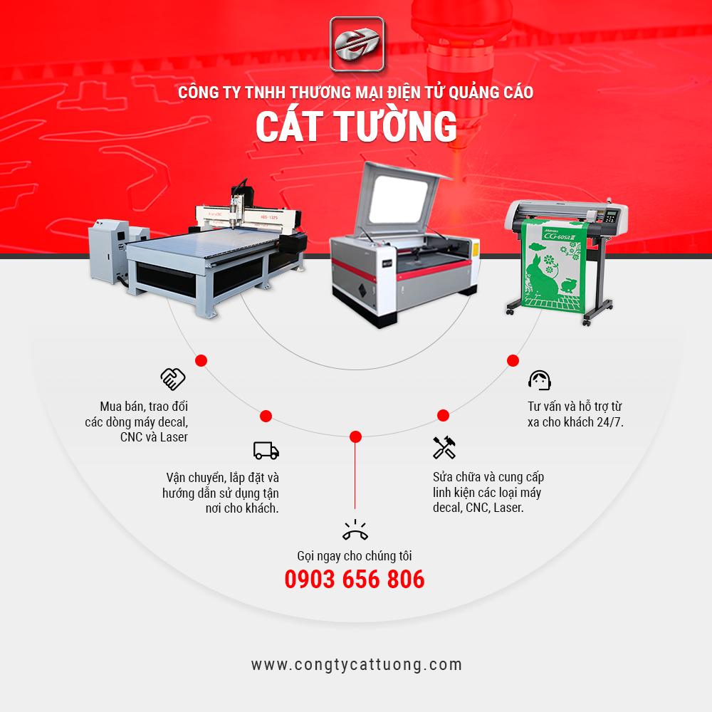 Mua bán máy móc và linh kiện ngành quảng cáo