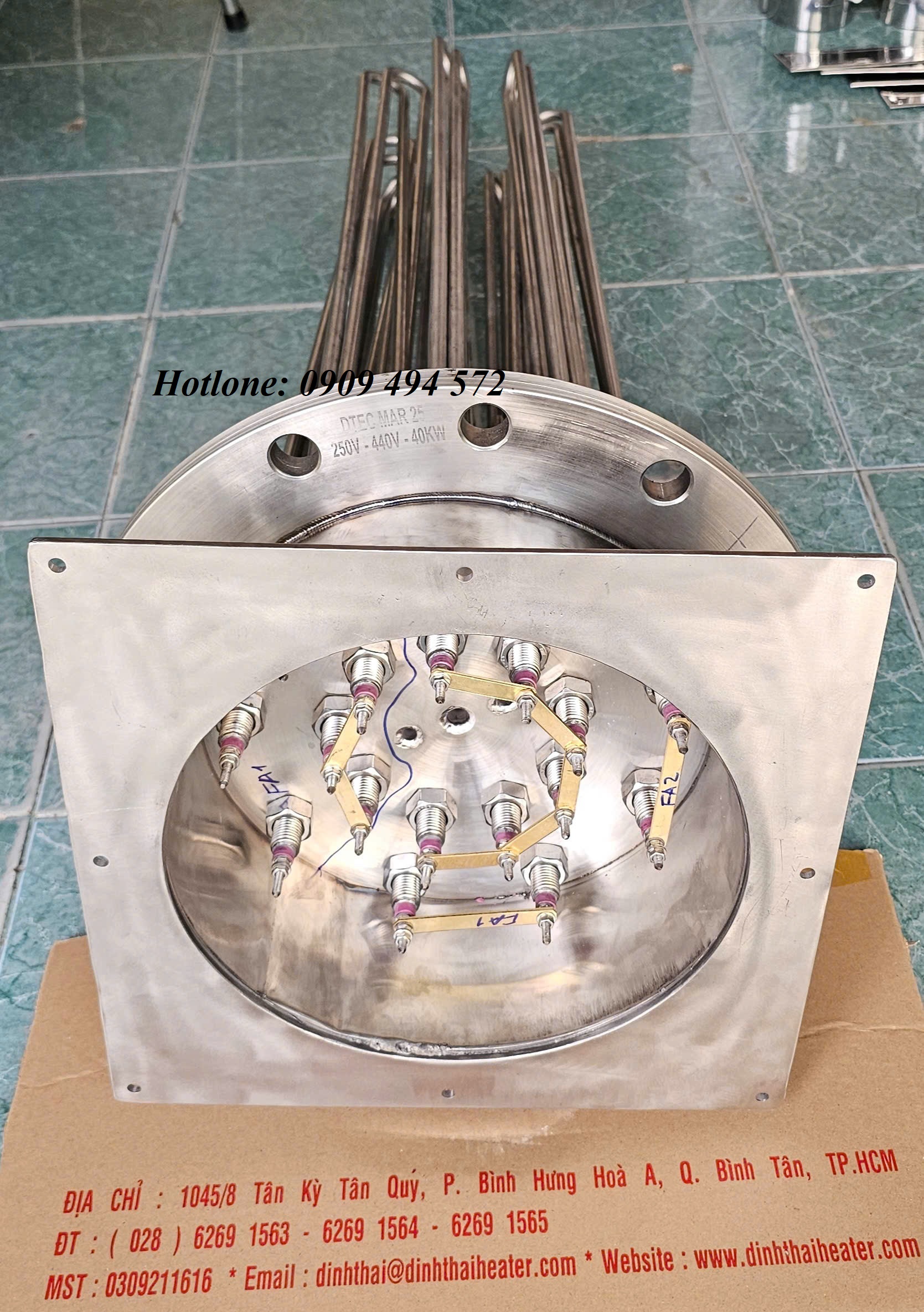 Điện trở đun dầu 220v-380v-40kw