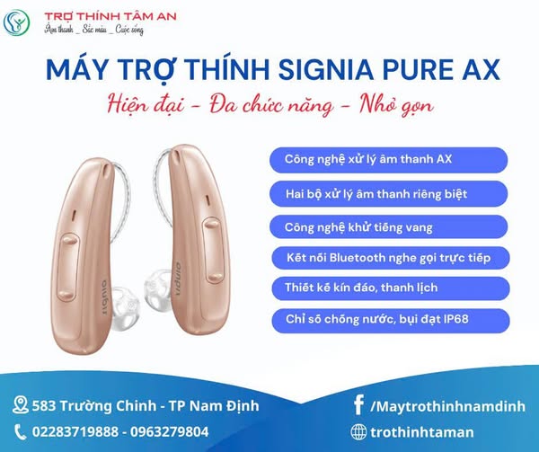 Máy Trợ Thính SIGNIA PURE AX – Hiện đại, Đa chức năng, Nhỏ gọn