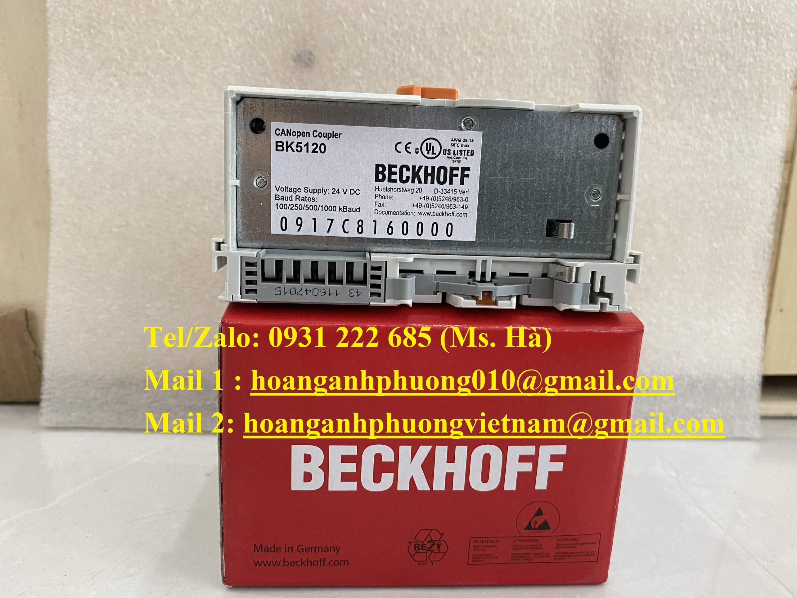 BK5120 beckhoff - Bộ kết nối hàng mới - cạnh tranh giá trên thị trường