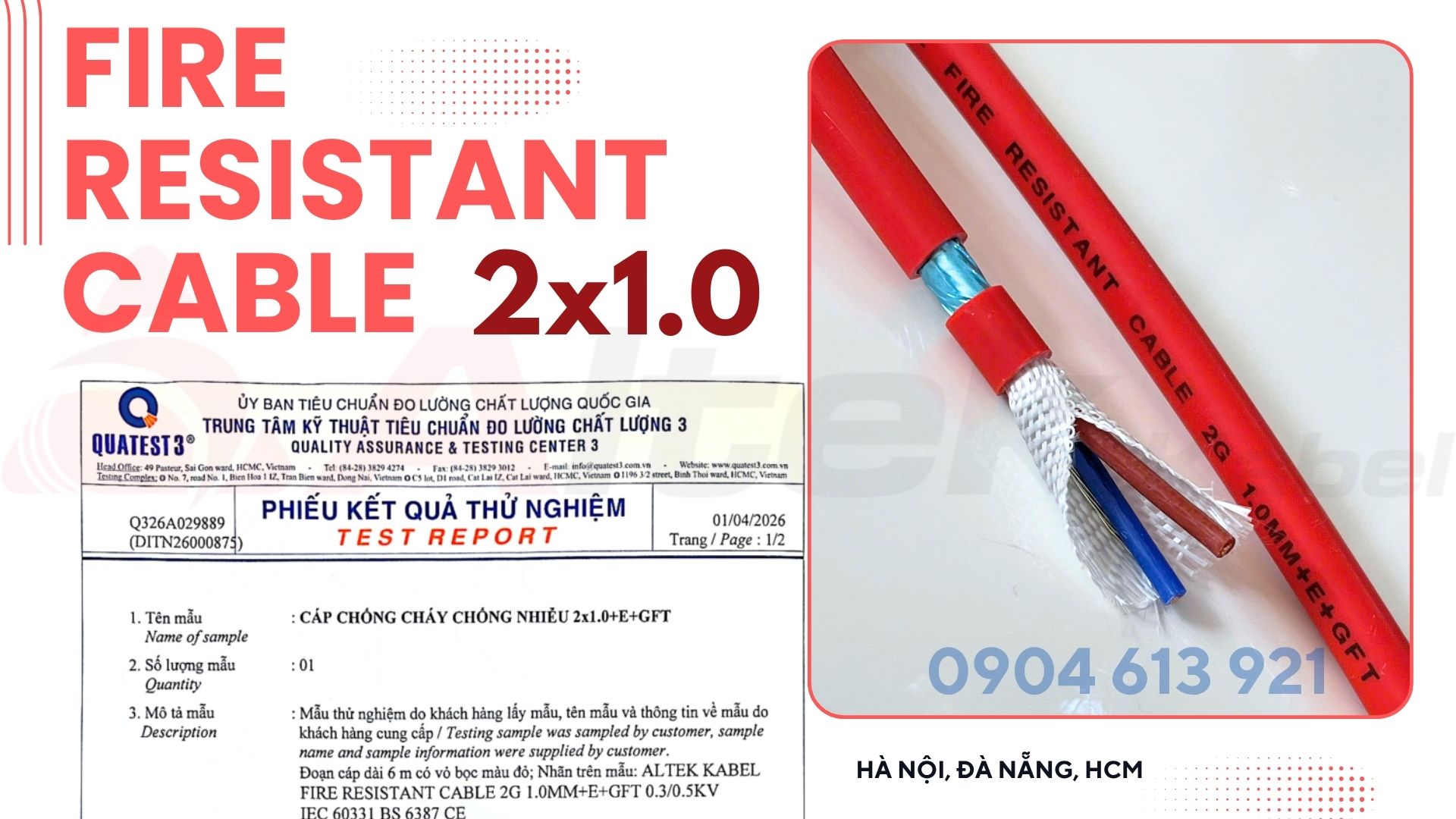 Cáp tín hiệu báo cháy chống cháy chống nhiễu 2x1.5mm2 Altek Kabel