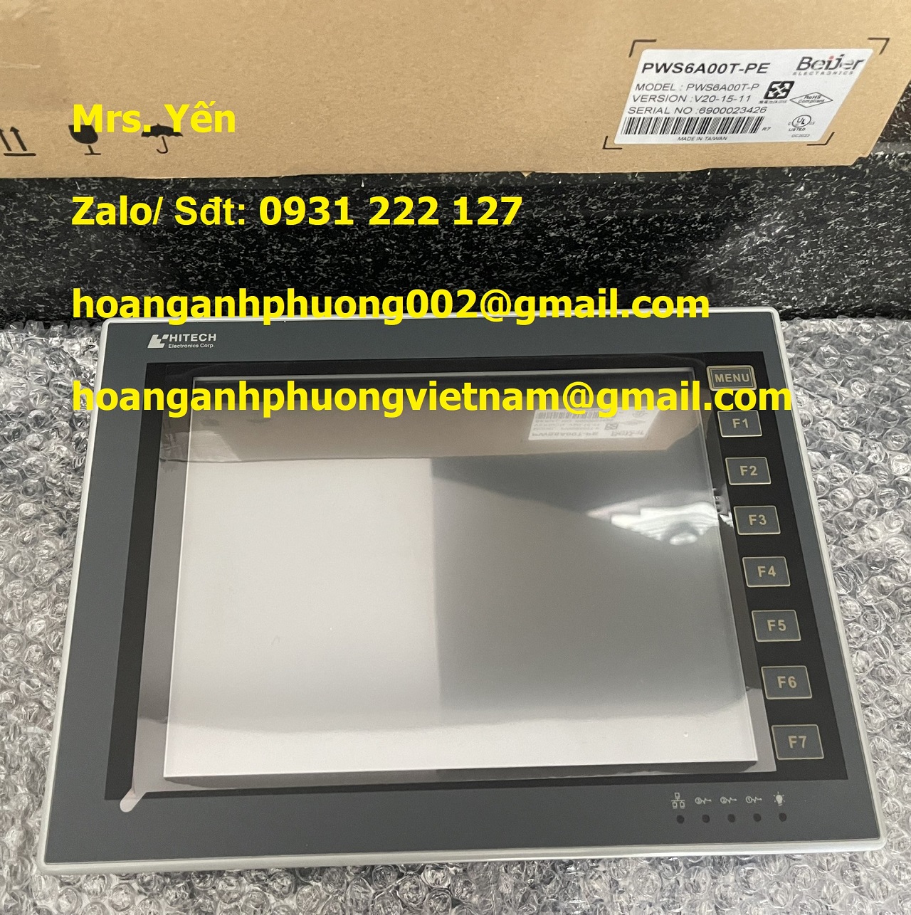 PWS6A00T-P Màn hình cảm ứng Hitech Nhận báo giá ngay