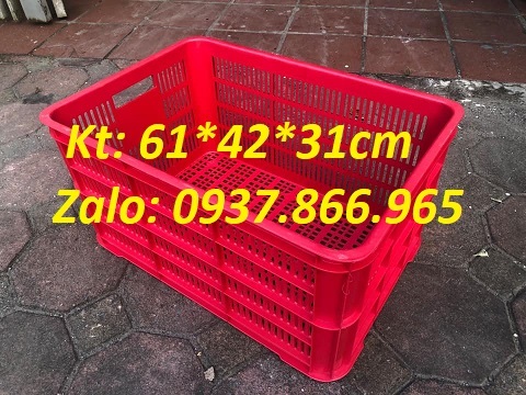 Sọt nhựa cao 31, sọt đựng rau củ, sọt đựng hải sản, sọt kho lạnh, sọt nhựa(61*42