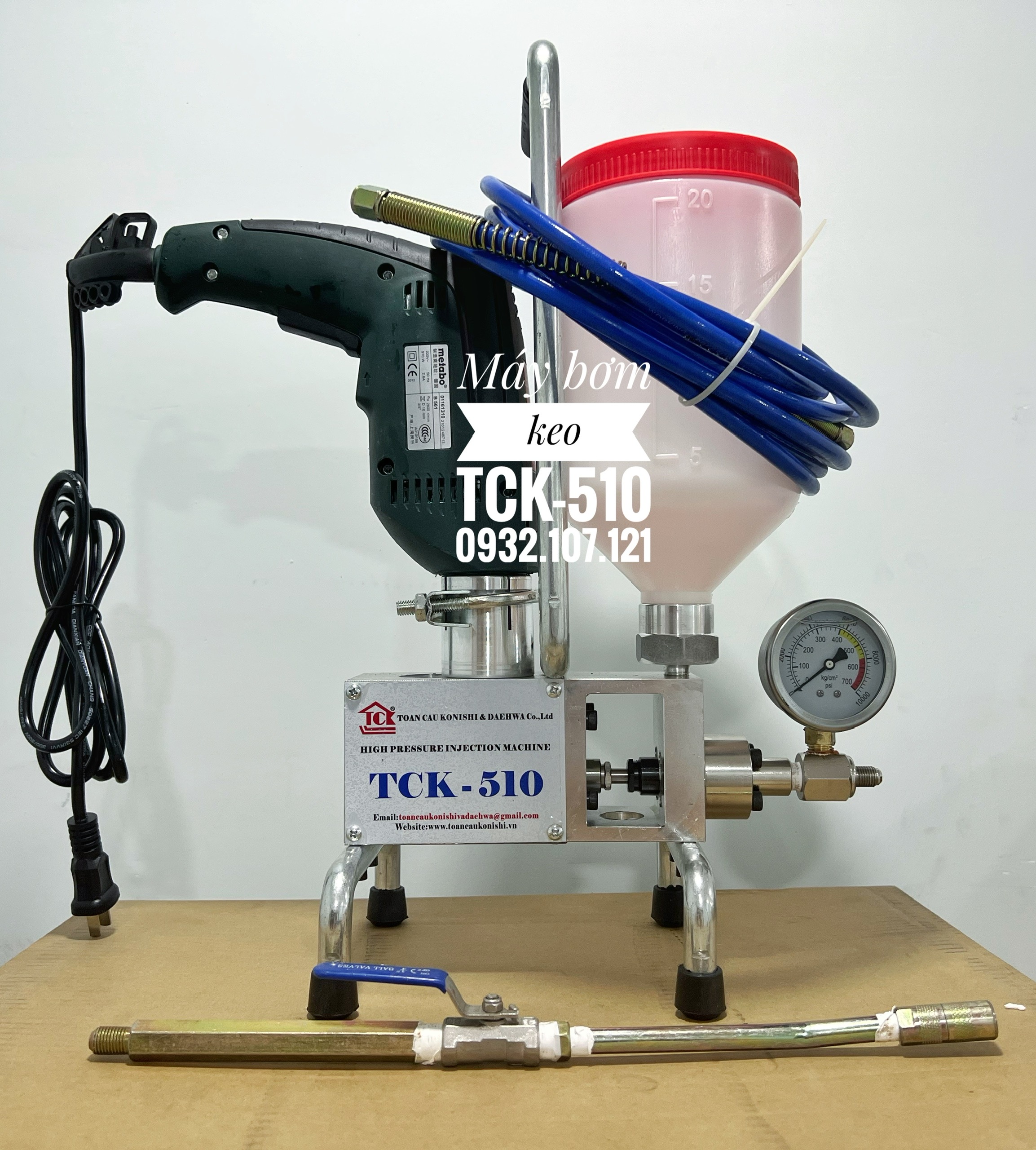 Máy bơm keo chống thấm, chống nứt tại nha trang