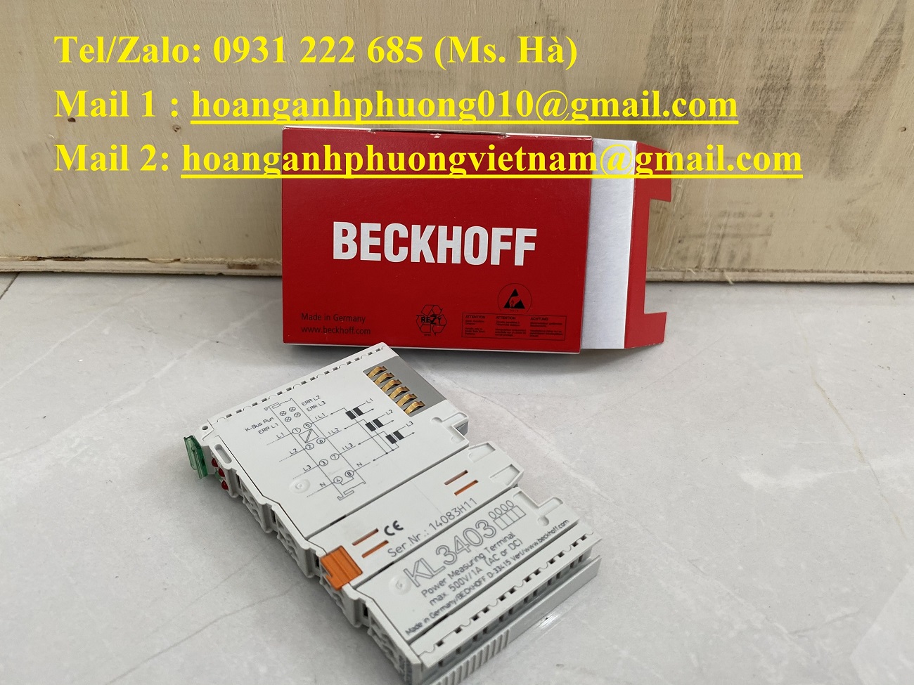 Beckhoff - Thiết bị đầu cuối 3 phase KL3403 - giao toàn quốc