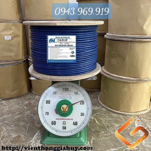 Cáp Mạng ANCOMTECK Cat7 S/FTP 4 Pair 23AWG LSZH BLUE 305m/Cuộn  Chính Hãng