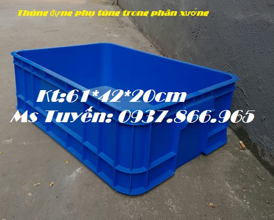 Thùng nhựa nguyên sinh HPDE, khay nhựa chịu va đập, thùng bít đựng đồ t