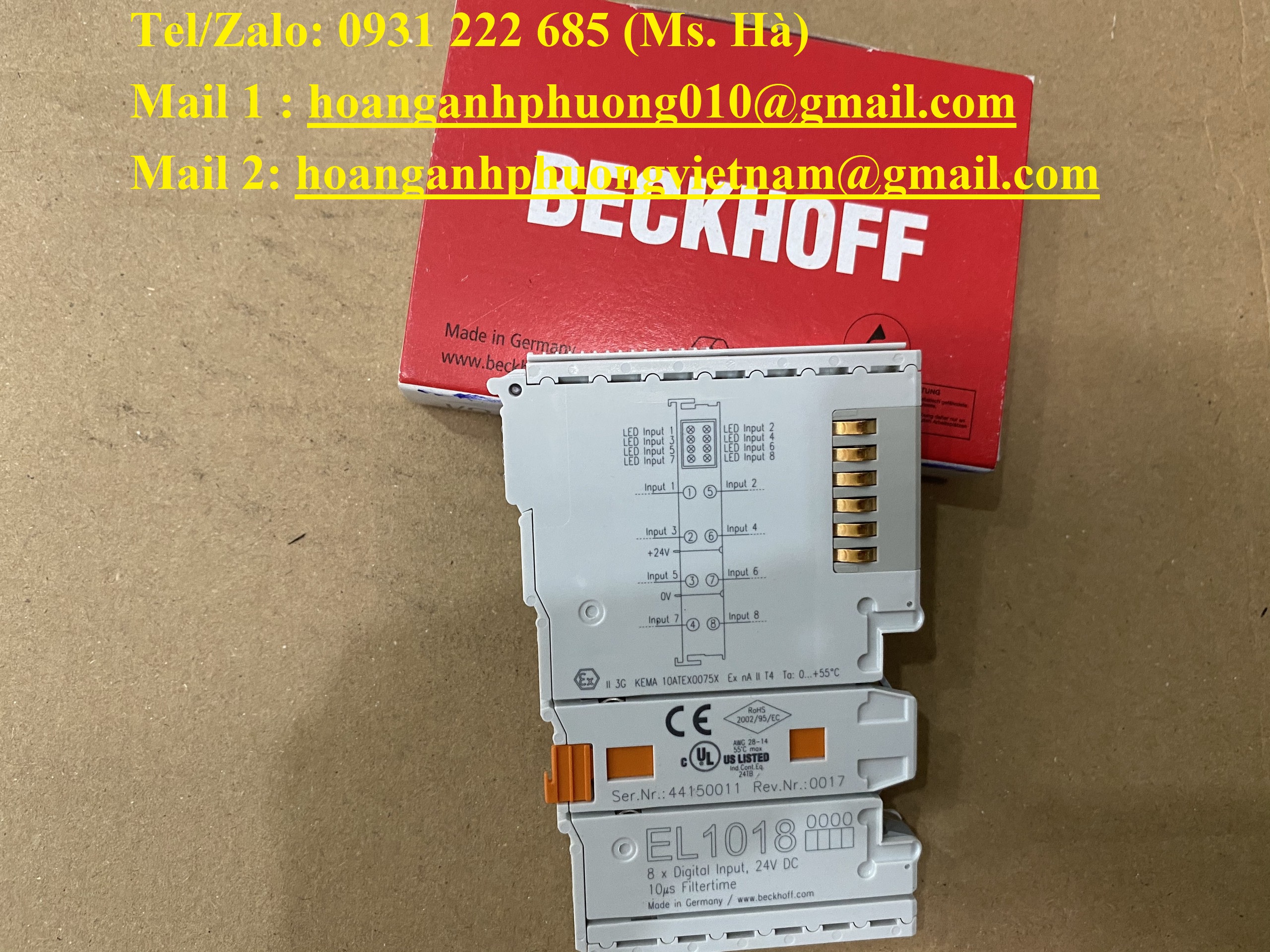 Beckhoff  mô đun EL1018 bán giá tốt trên toàn quốc - chính hãng