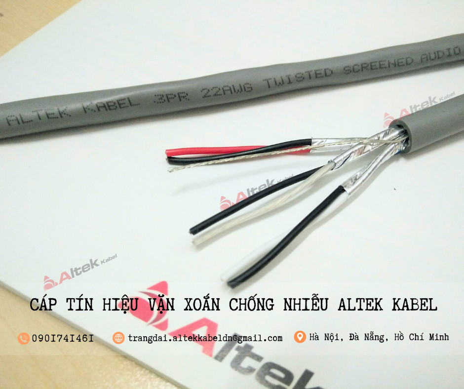 Cáp tín hiệu AWG vặn xoắn 2 lớp chống nhiễu Altek Kabel 