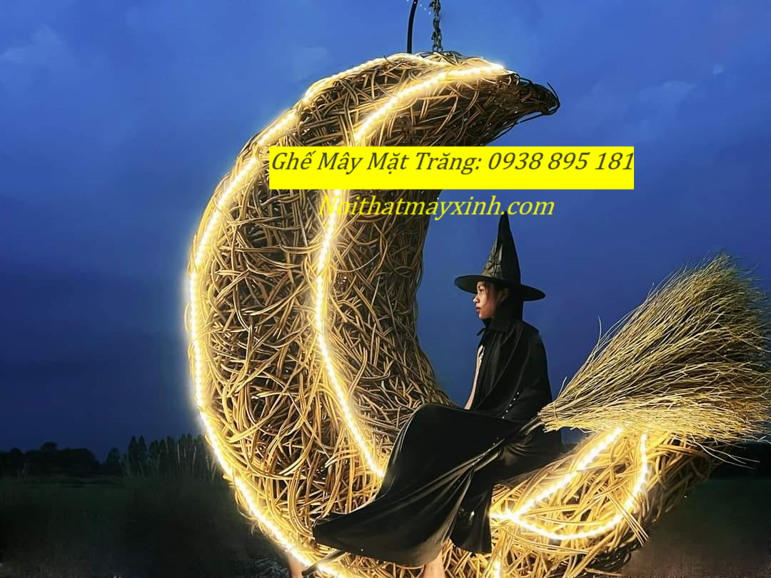 Ghế mặt trăng check-in , ghế mặt trăng chụp hình ngoài trời