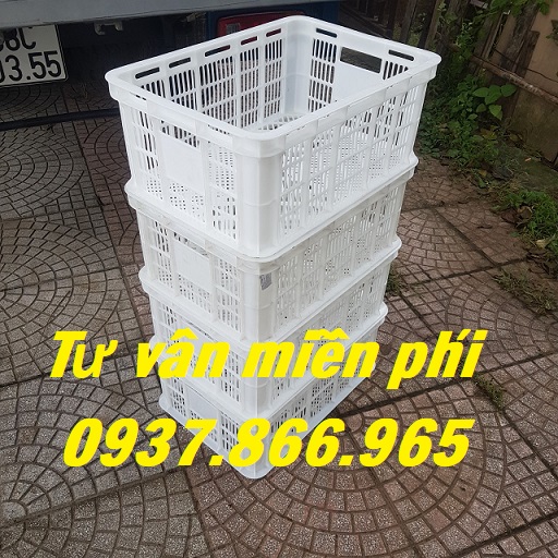 Sọt nhựa nguyên sinh, phân phối sọt nhựa toàn miền bắc, sọt màu trắng