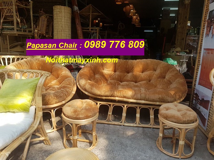 Ghế papasan double , ghế papasan đôi mây tự nhiên