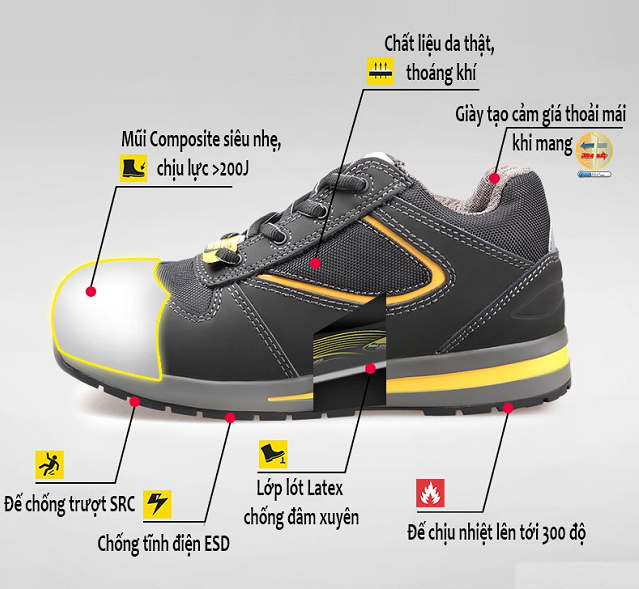 Giày bảo hộ lao động an toàn và thời trang