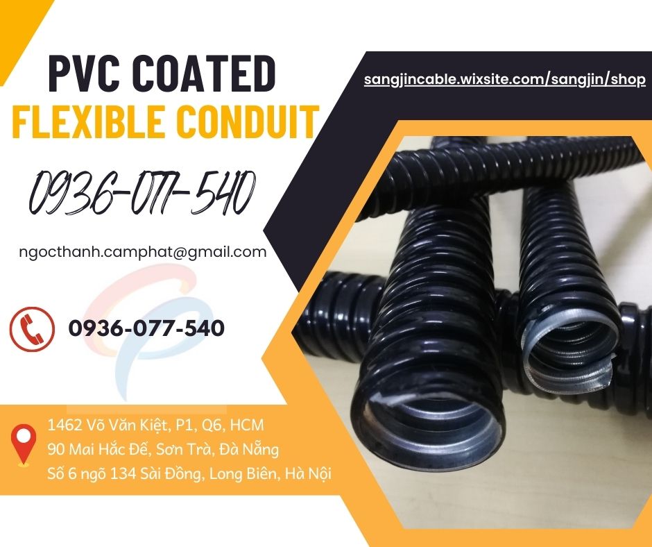 Ống ruột gà lõi thép bọc nhựa phi 3/4" (ID19 - OD24)