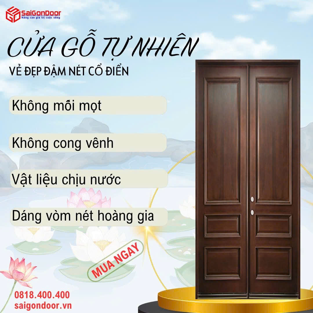 Cửa gỗ tự nhiên cổ điển: biểu tượng của đẳng cấp và giá trị vượt thời gian