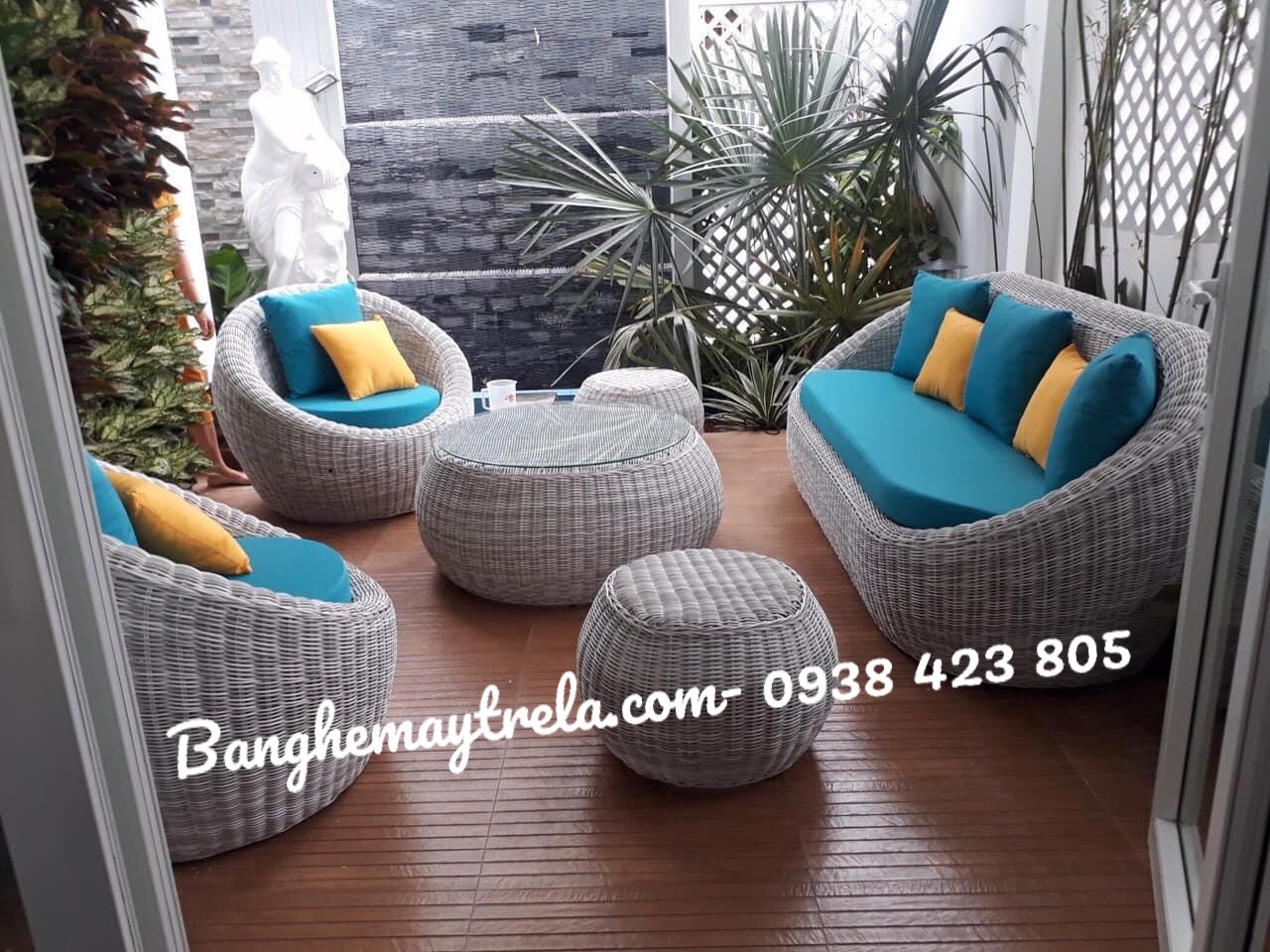Sofa sò mây nhựa giá rẻ