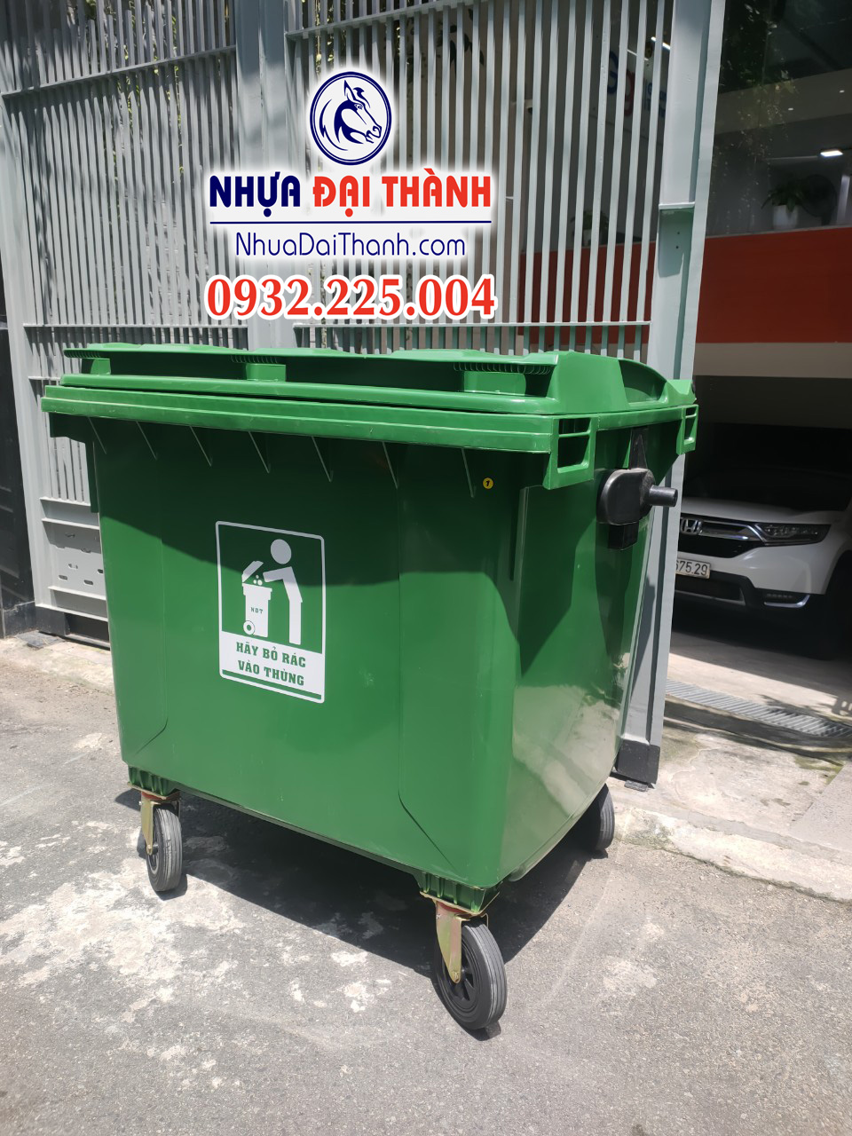 Thùng rác nhựa 1100L -thùng loại dung tích lớn Chất lượng