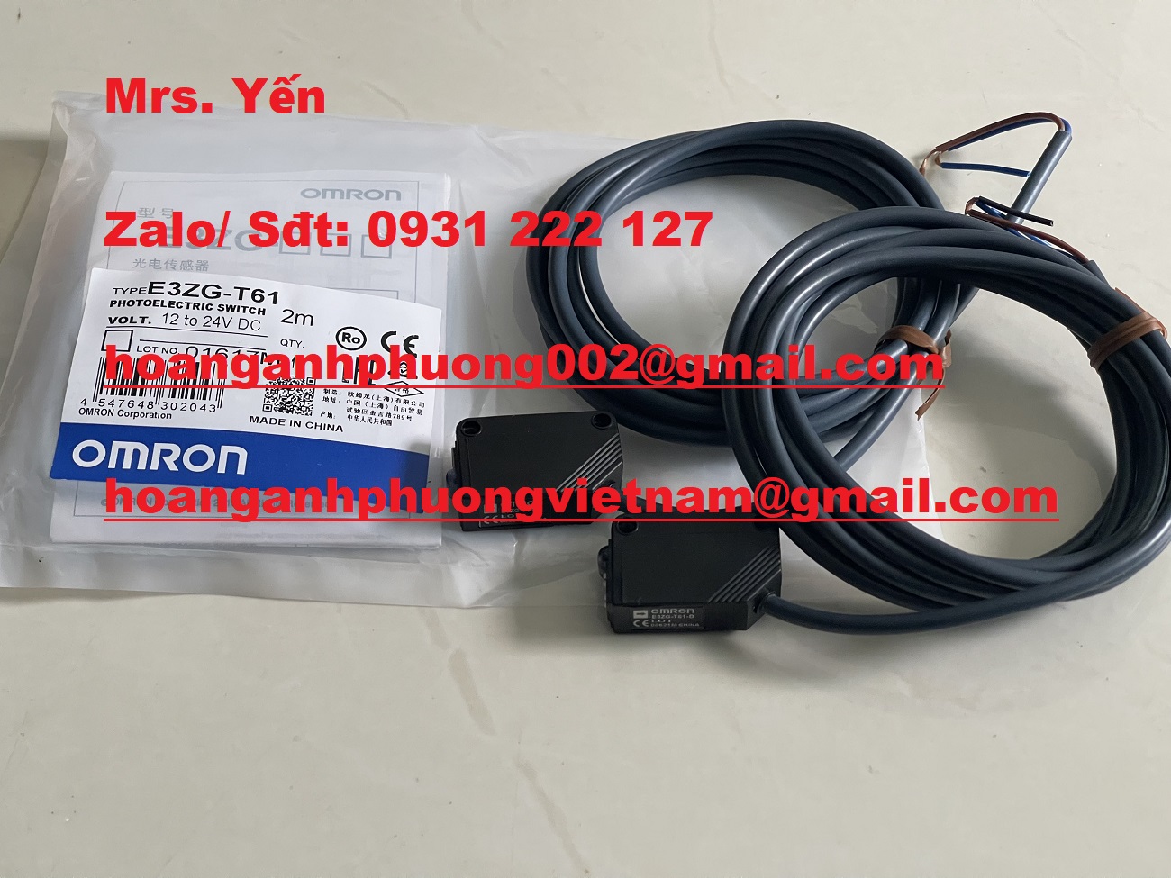 E3ZG-T61 Cảm biến quang Omron, giá nhập tốt mới 100%