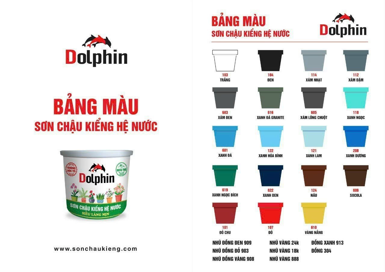Sơn chậu kiểng hệ nước Dolphin