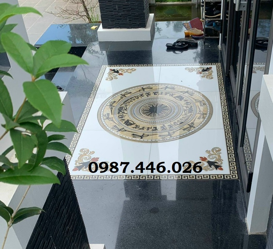 Gạch thảm lát hiên đẹp khắc vàng HP07892