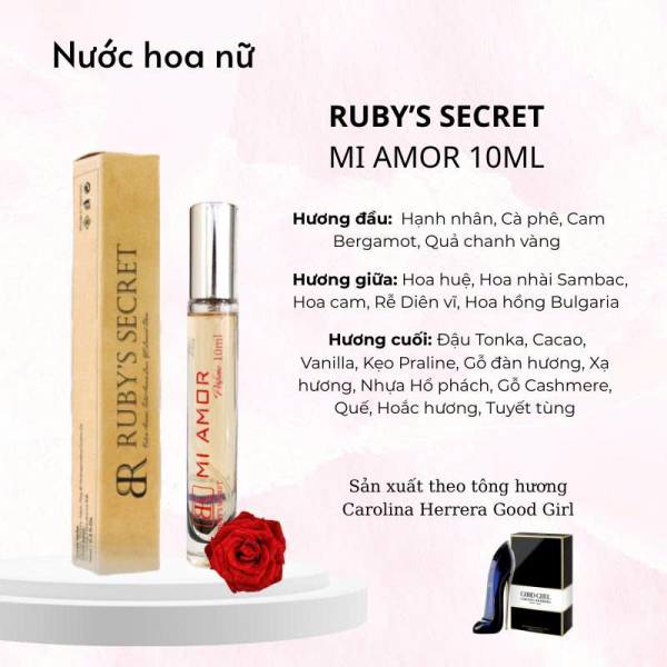 Nước hoa cao cấp Ruby's Secret Mi Amor 10ML