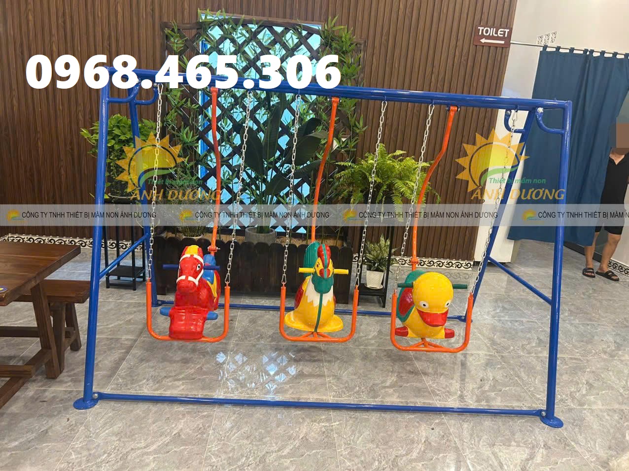 Xích đu 3 con giống, xích đu 3 chỗ ngồi, xích đu trẻ em