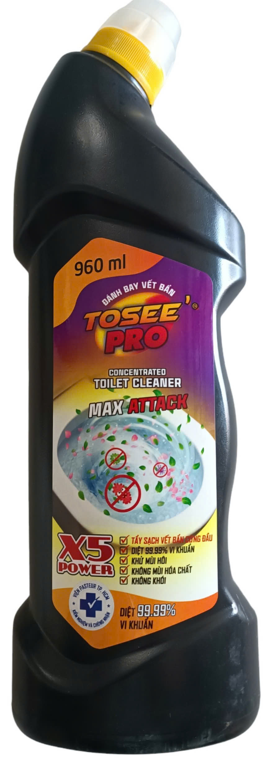 Tẩy bồn cầu không mùi và an toàn cho gạch men