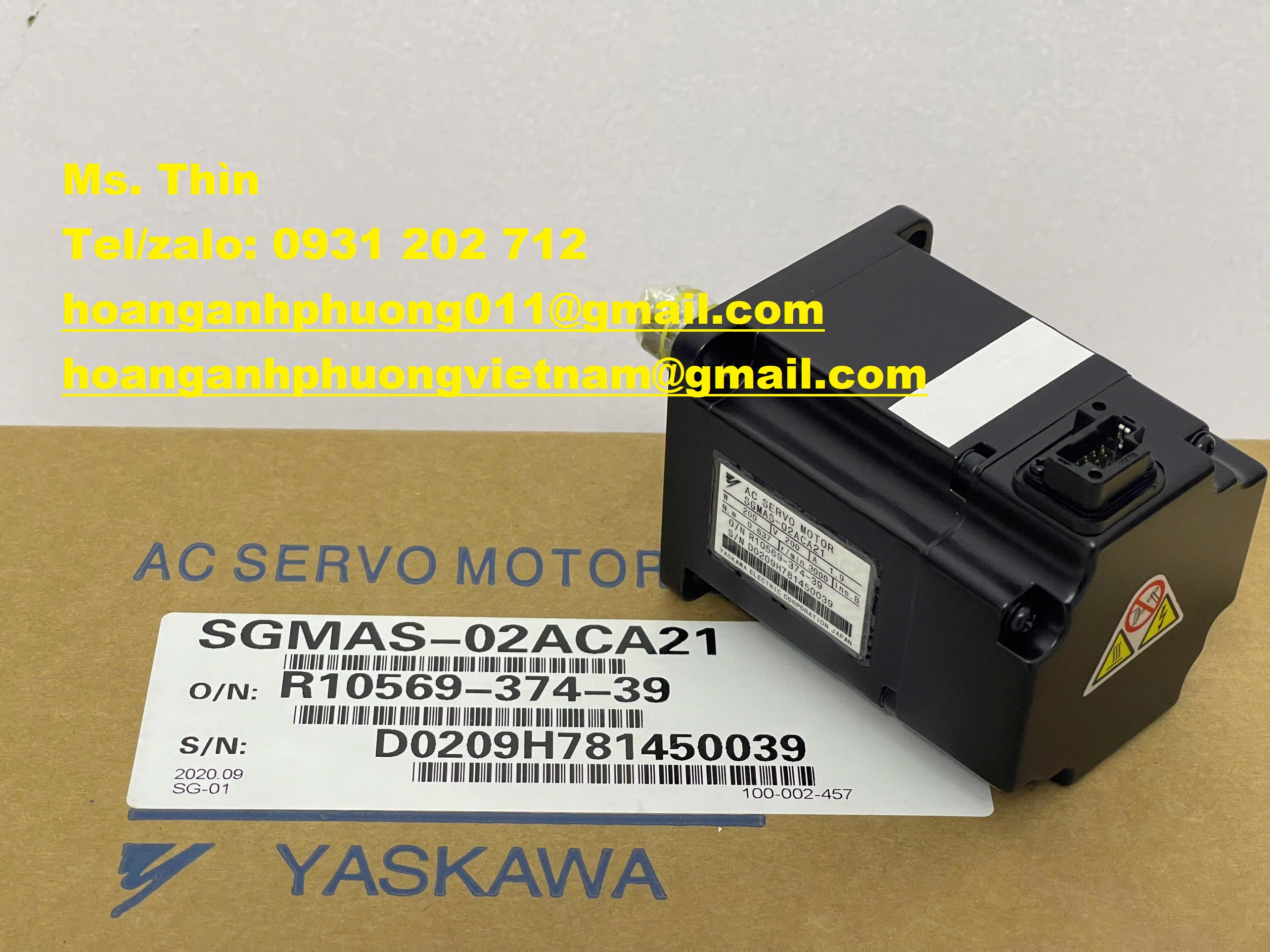 Yaskawa new 100% - Động cơ SGMAS-02ACA21 - bảo hành 12 tháng