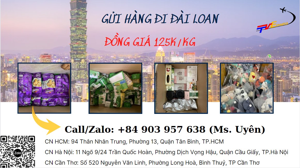 Gửi hàng đi Đài Loan