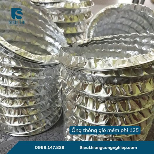 ỐNG THÔNG GIÓ MỀM PHI 125 NHIỀU ƯU ĐIỂM VƯỢT TRỘI DÙNG ĐỂ DẪN GIÓ CHO CÁC CÔNG T