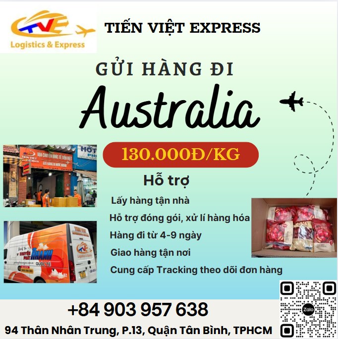 Gửi hàng đi Úc- Tiến Việt Express