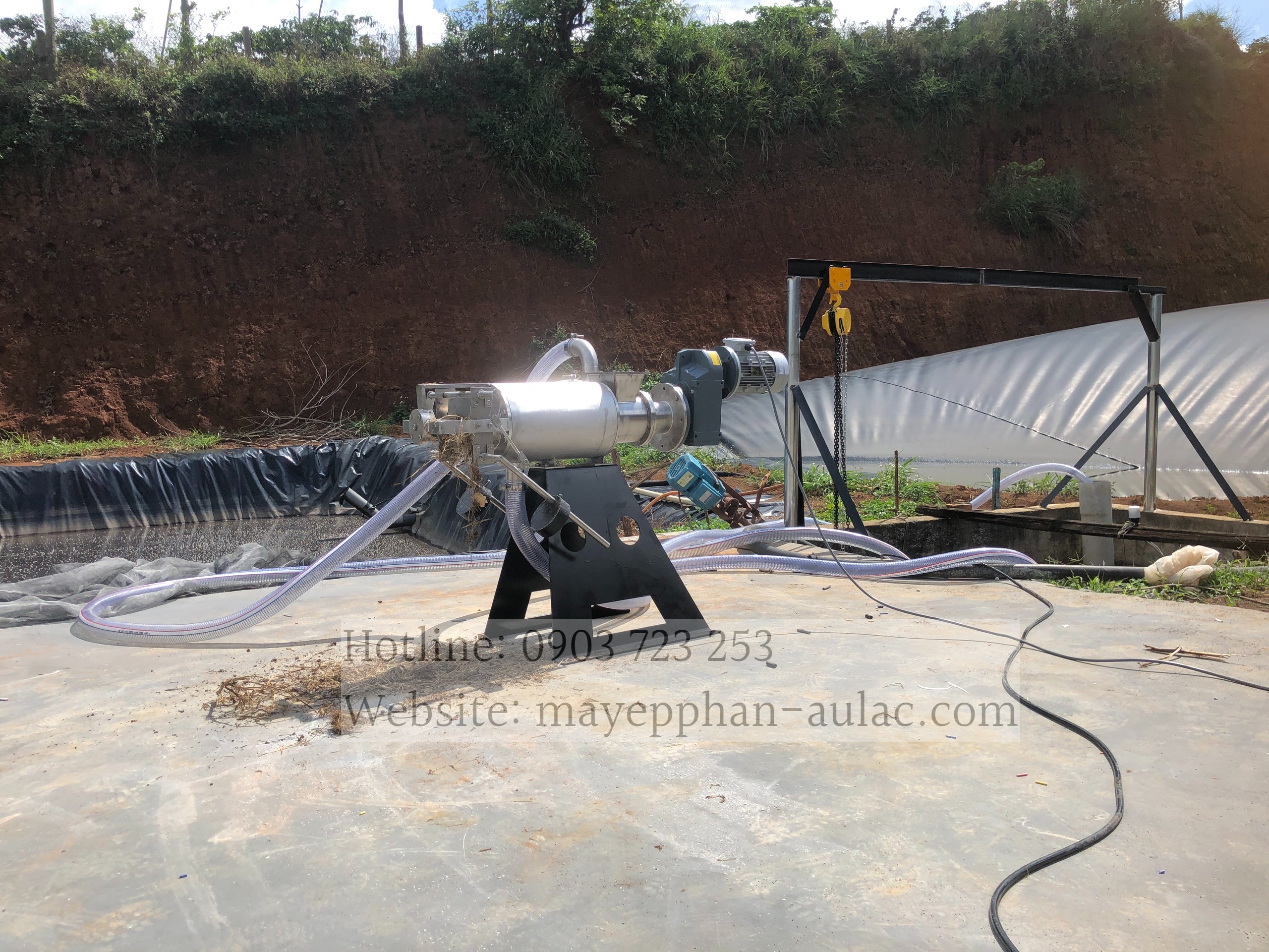 Máy ép phân heo Việt Nam