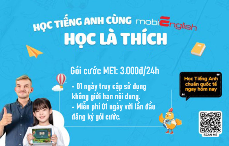 Với MobiEnglish – HỌC TIẾNG ANH CHỈ LÀ CHUYỆN NHỎ