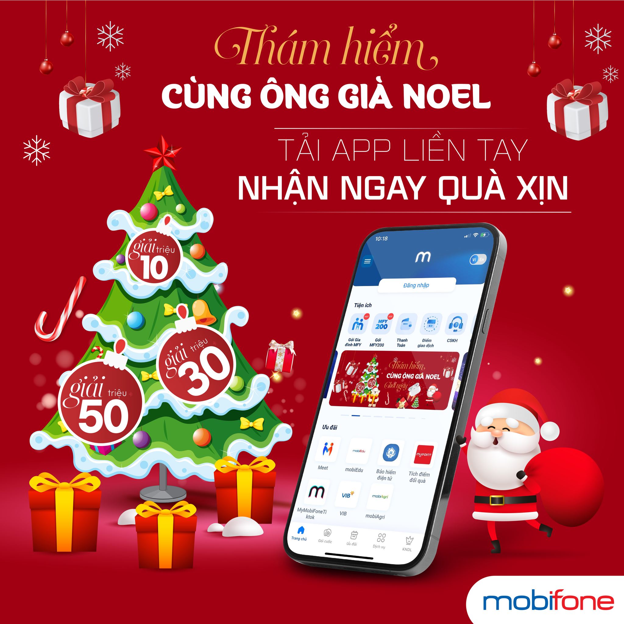 Vào My MobiFone – Thám hiểm cùng ông già Noel, Nhận quà cực Hot