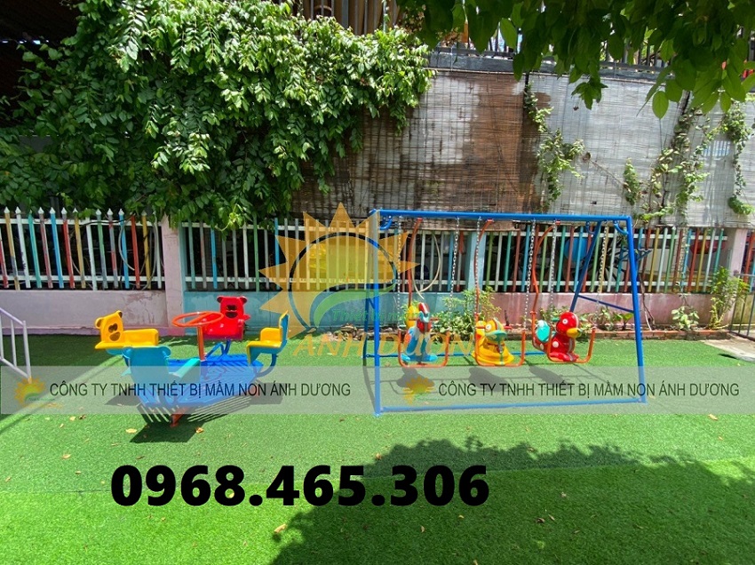 Xích đu trẻ em phù hợp đặt trong trường mầm non, khu vui chơi, công viên, nhà th