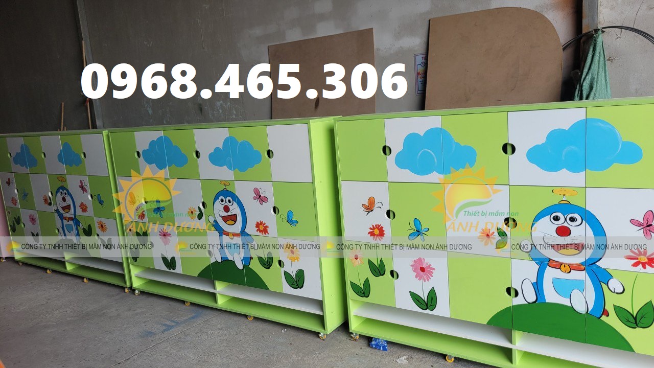 Tủ cặp mầm non bằng gỗ nhiều mẫu chất lượng