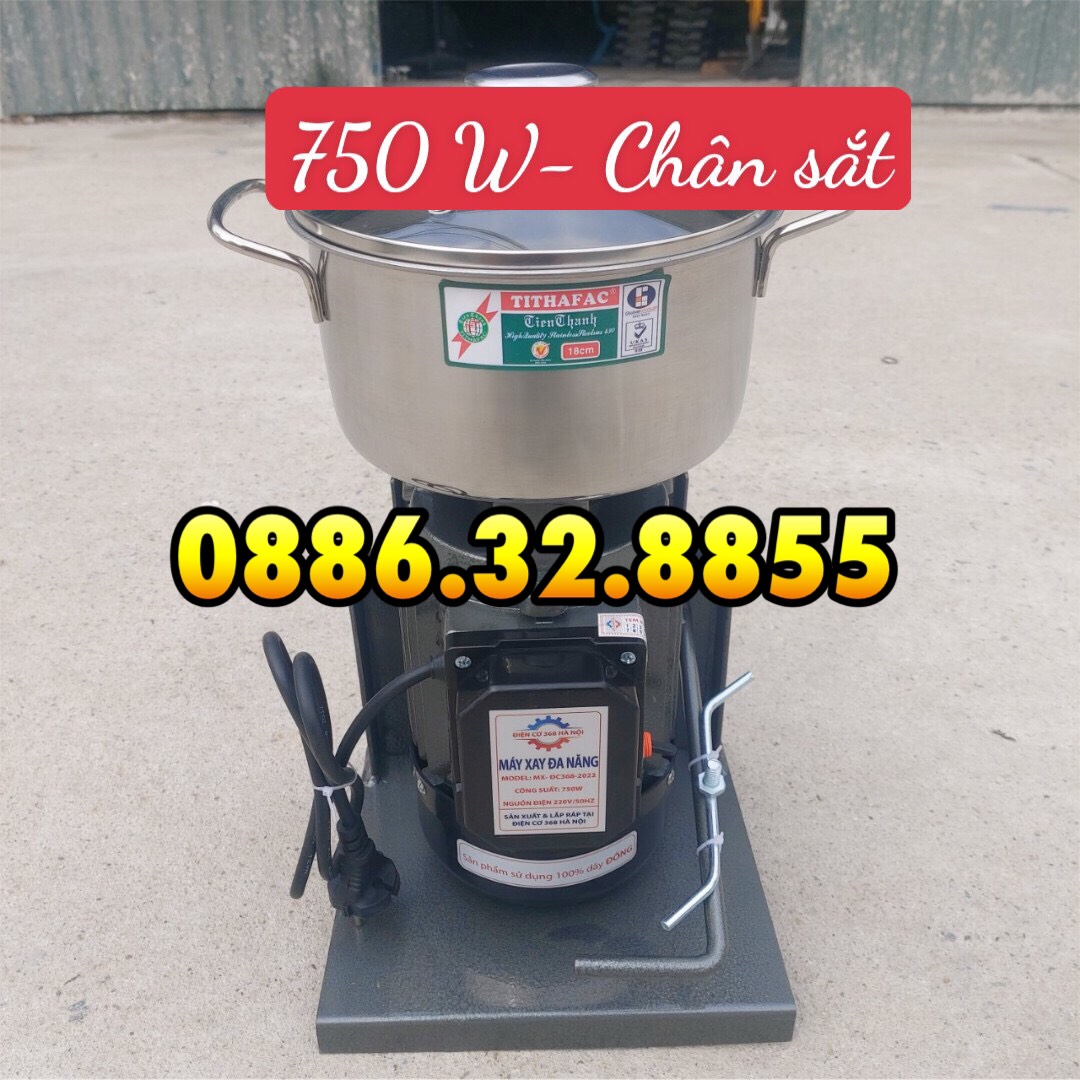 Máy xay thịt cá, rau củ, hải sản, gia vị [chân sắt] - 750w nồi 20cm