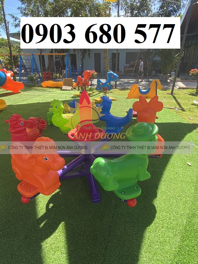 Đu quay hình con vật đáng yêu cho trẻ em mầm non