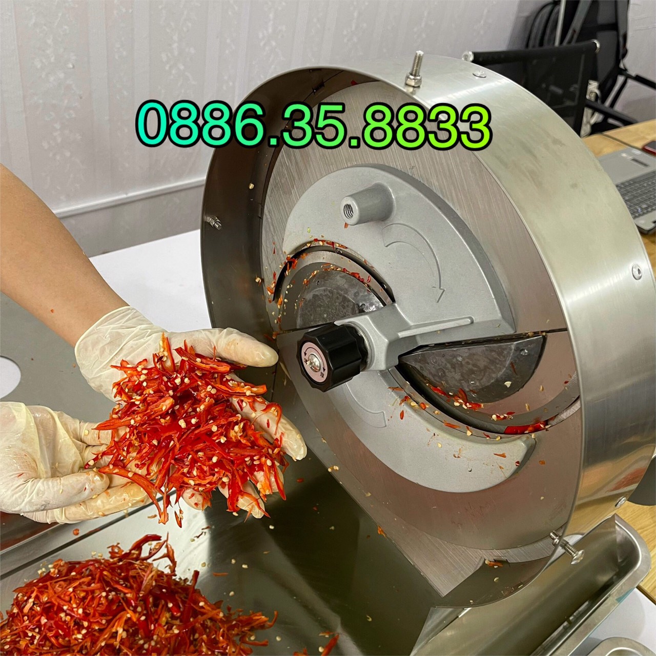 Máy Thái Lát Rau Củ Quả Lưỡi Dao Inox Đầy Đủ Kích Cỡ