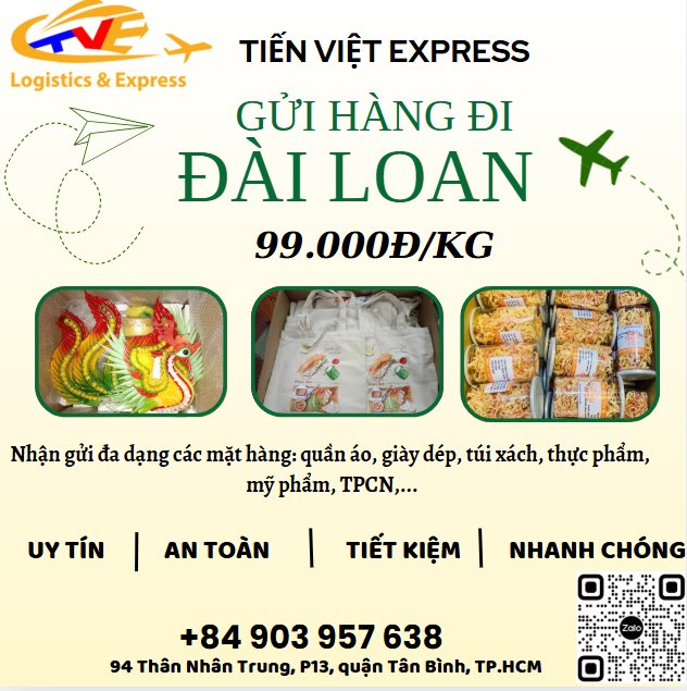 Gửi hàng đi Đài Loan - Tiến Việt Express