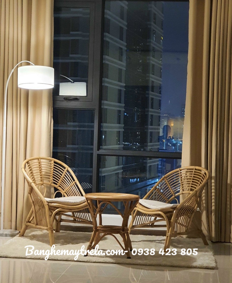 Bàn ghế mây tự nhiên phòng ngủ